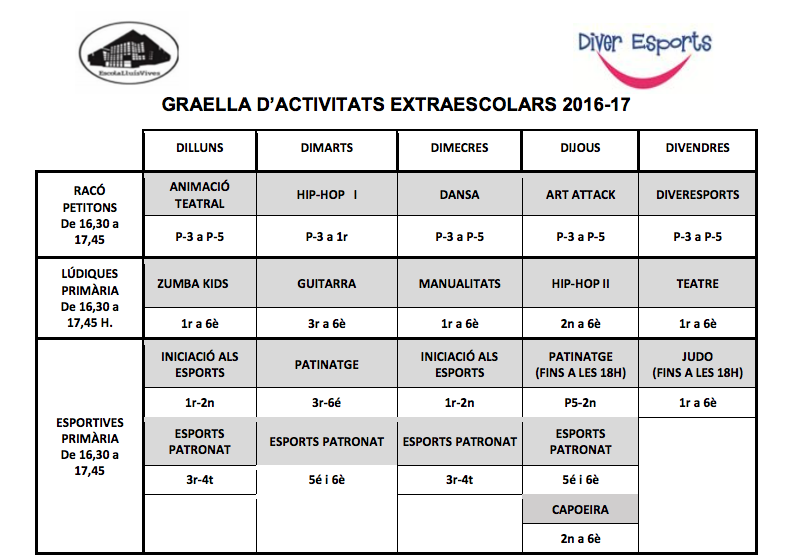 Activitats extraescolars