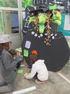 Sticking our spells on the cauldron