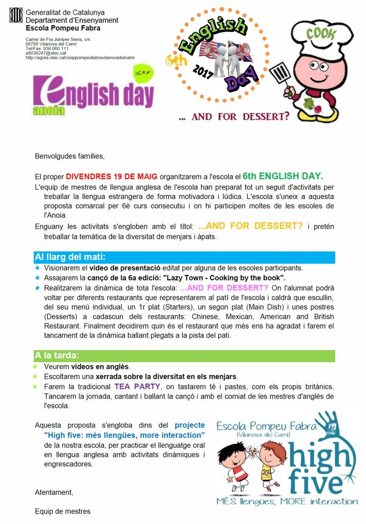 Comunicat English Day 2017