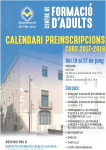 Cartell Formació Adults 2017