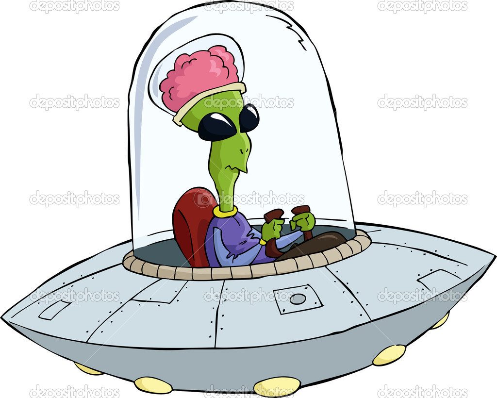 UFO on a white background vector illustration