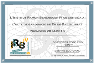 Graduació Batxillerat