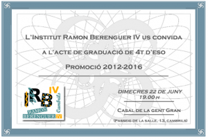Graduació 4rt ESO