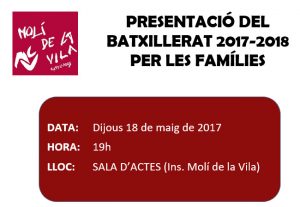 Reunió famílies-presentació BATX 17-18