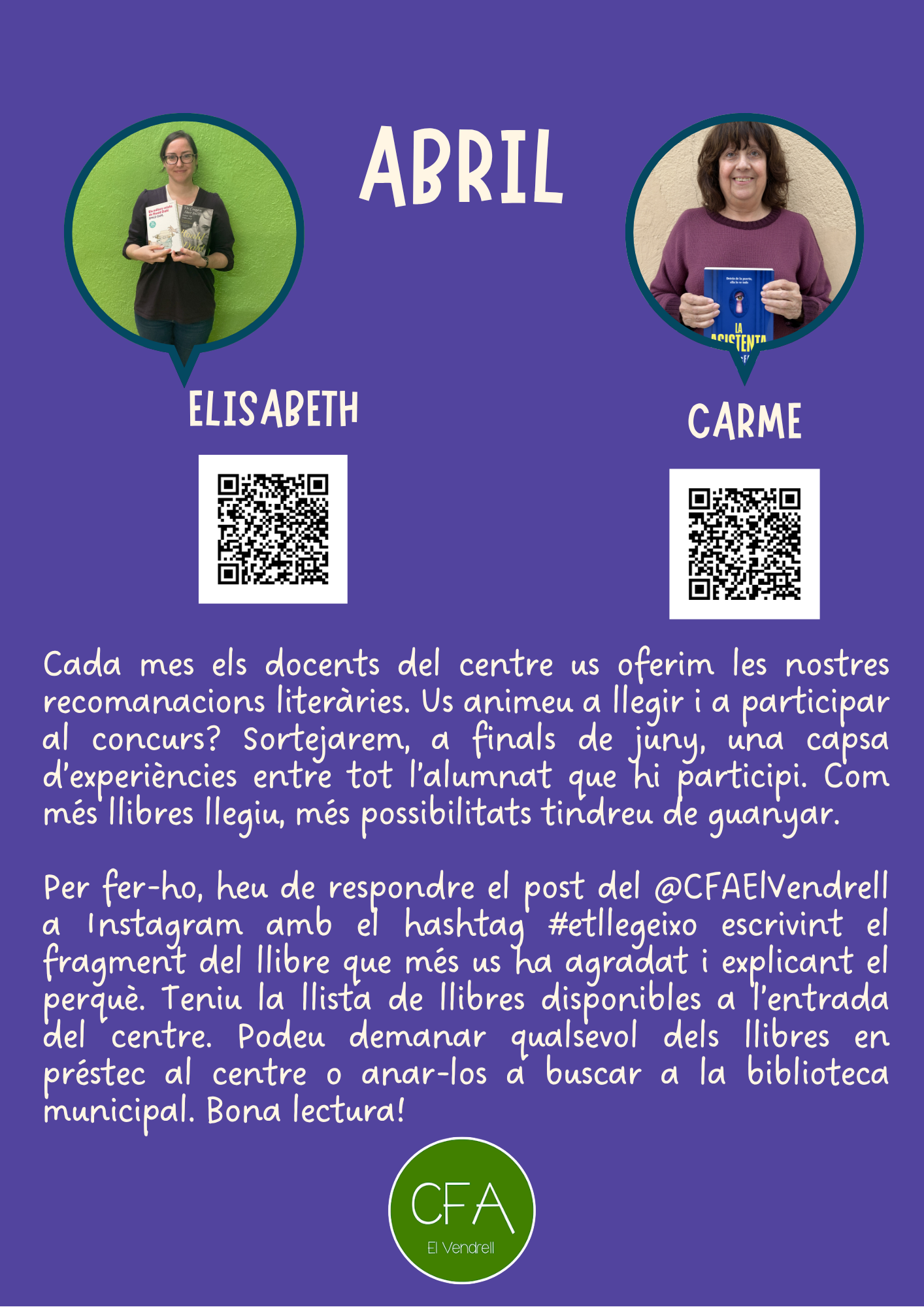 Recomanacions literàries abril