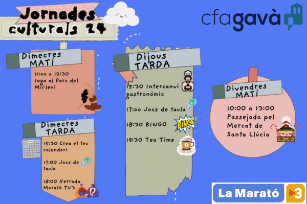 Cartell de les jornades culturals CFA Gavà 2024-2025