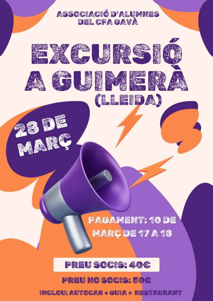 Cartell sortida a Guimerà (Lleida)