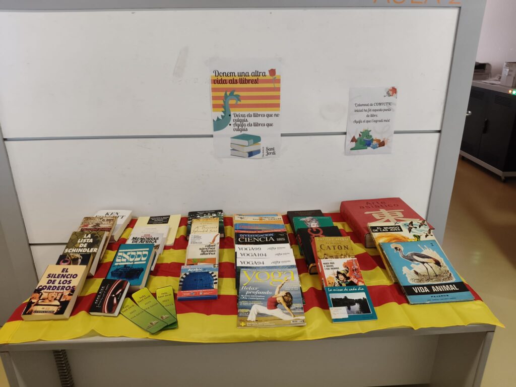 Punt d'intercanvi de llibres del Sant Jordi del CFA Gavà 2025