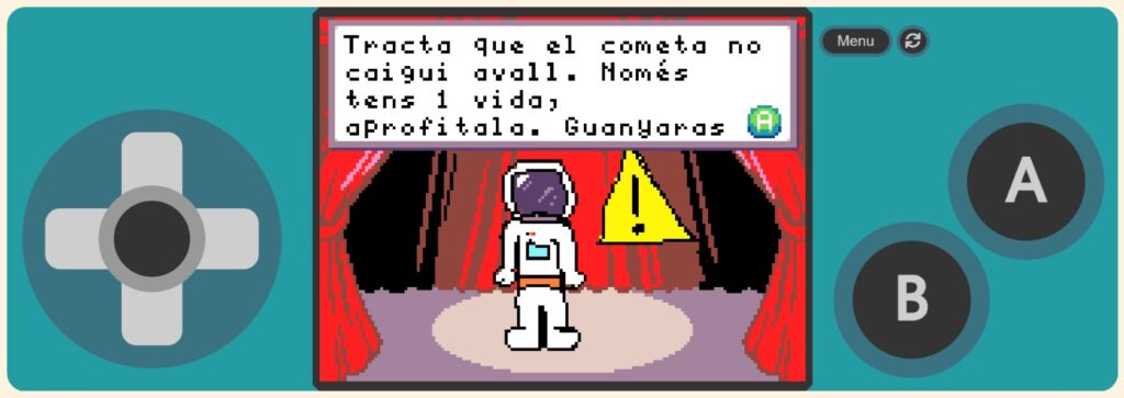 Joc arcade de l'astronauta fet per l'Àlex