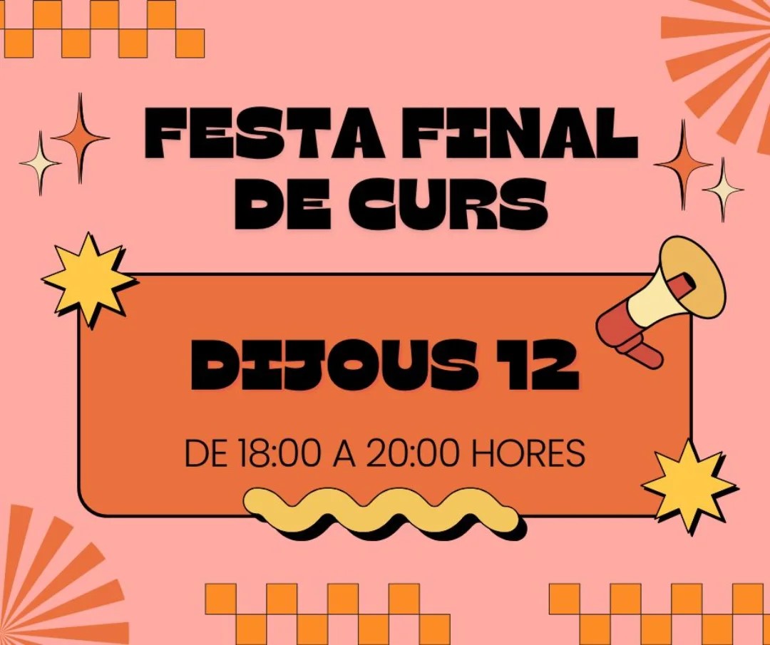 Anuncia de la festa final de curs al CFA Gavà