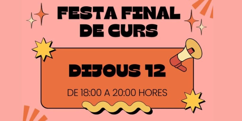 Cartell anunciador de la festa final de curs del CFA Gavà 2024-2025