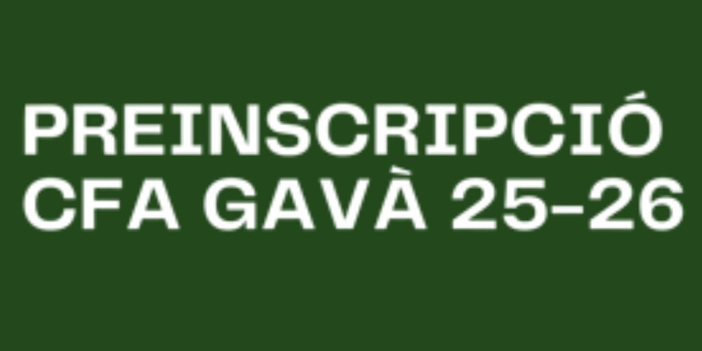 Preinscripció curs 2025-2026