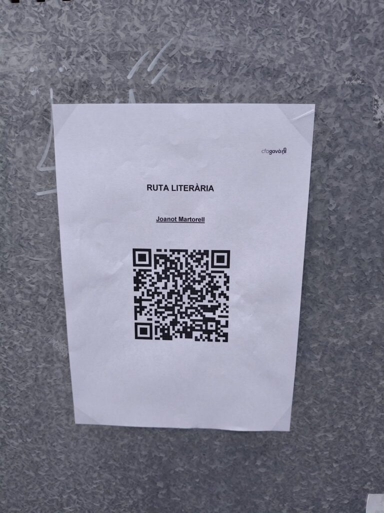 Codi QR de la ruta literària de l'alumnat del CFA Gavà
