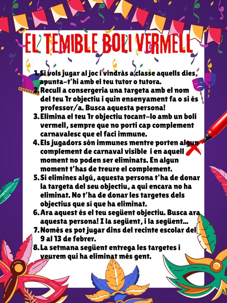 Instruccions del joc de carnaval