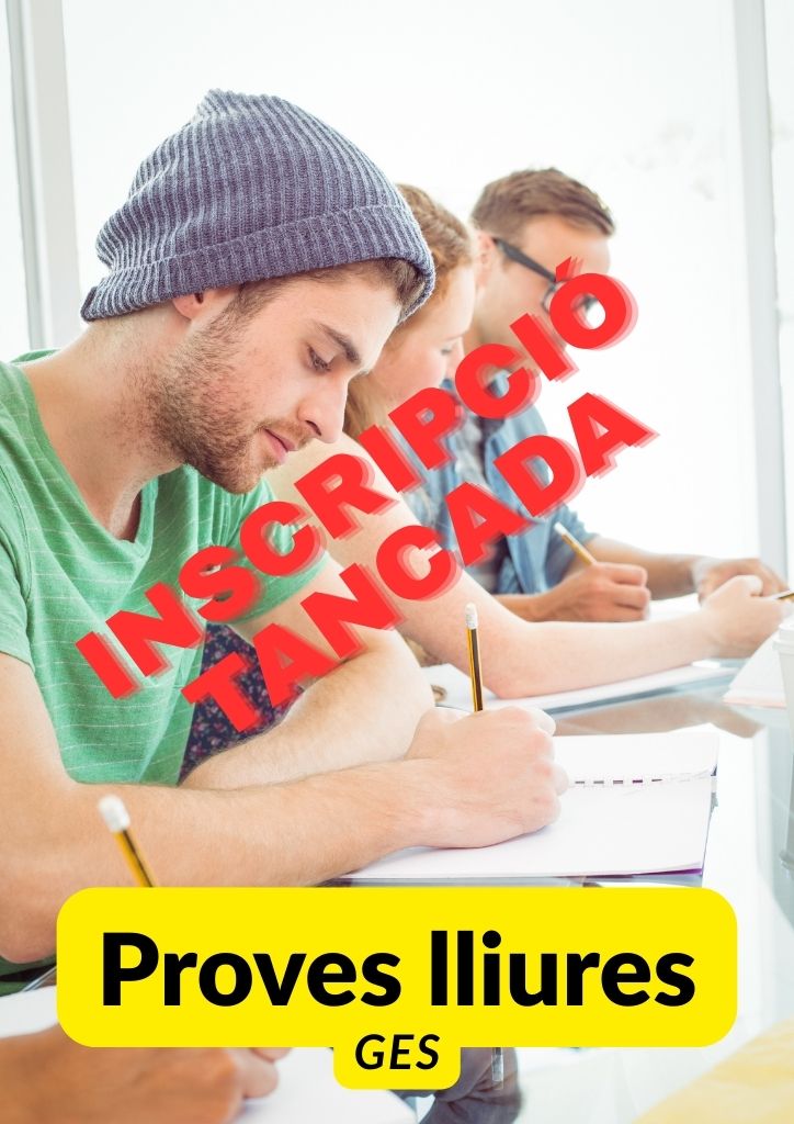 Inscripció tancada a les proves lliures del GES 2026 (març)