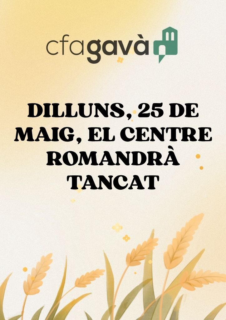El pròxim dilluns és festiu
