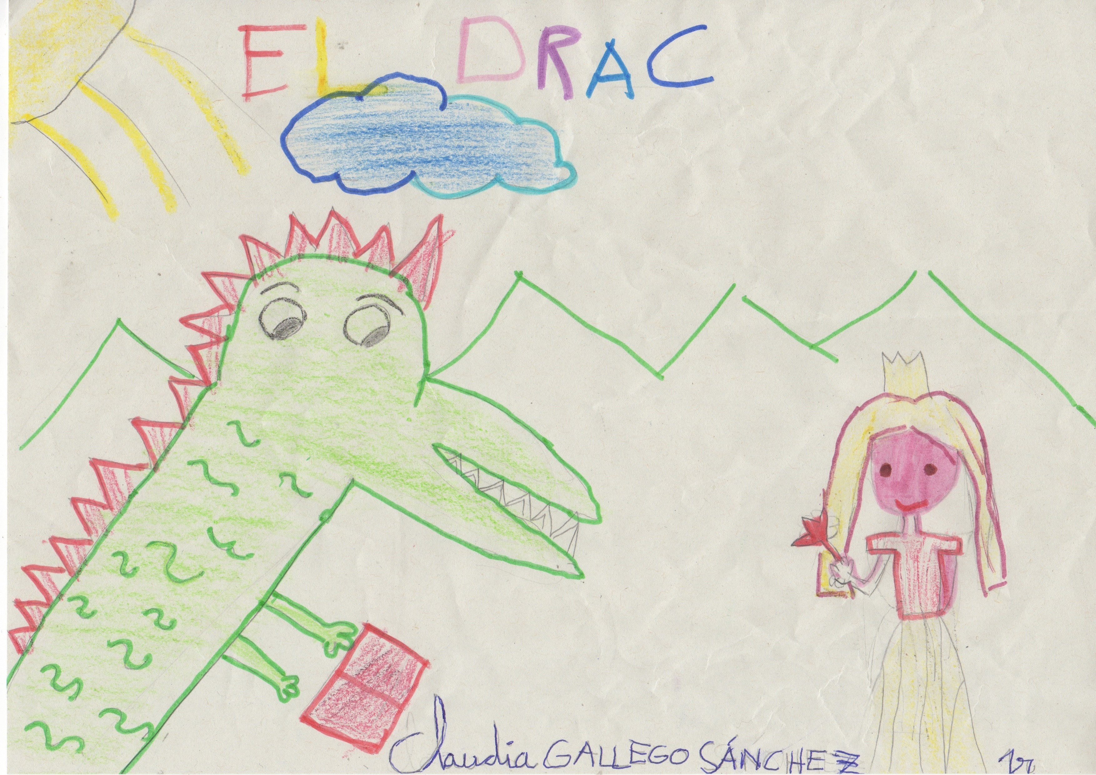 DIBUIX SANT JORDI CLAUDIA GALLEGO 1R-min