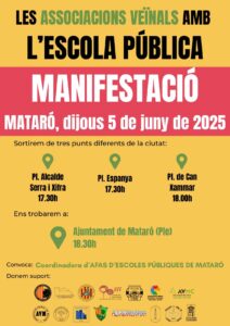 Cartell de la manifestació del 5 de juny - 17:30 Plaça Alcalde Serra i Xifra