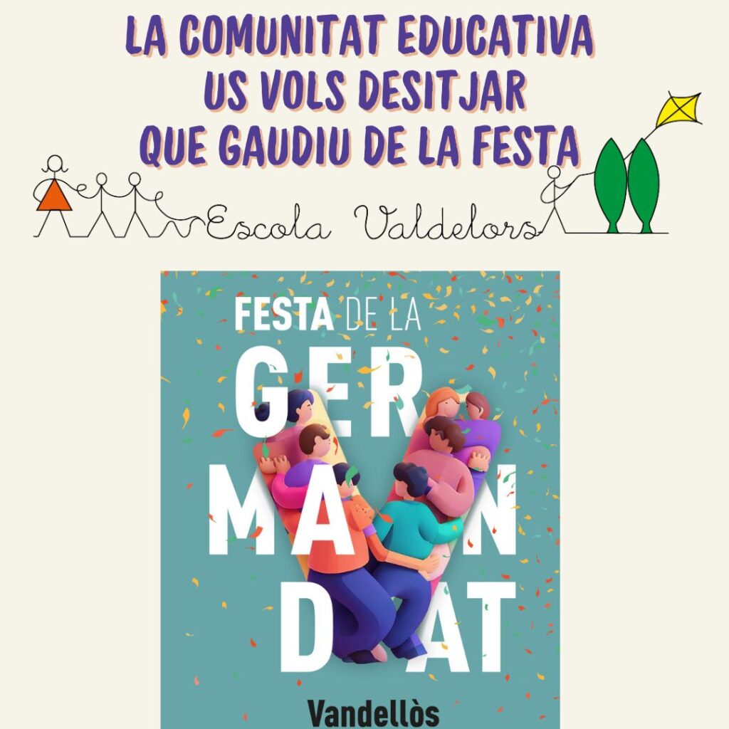 En nom de tota la comunitat educativa us volem desitjar que gaudiu de la festa.