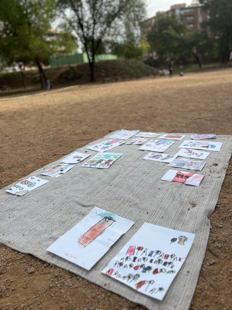 Pintura al natural pels voltants de l'escola