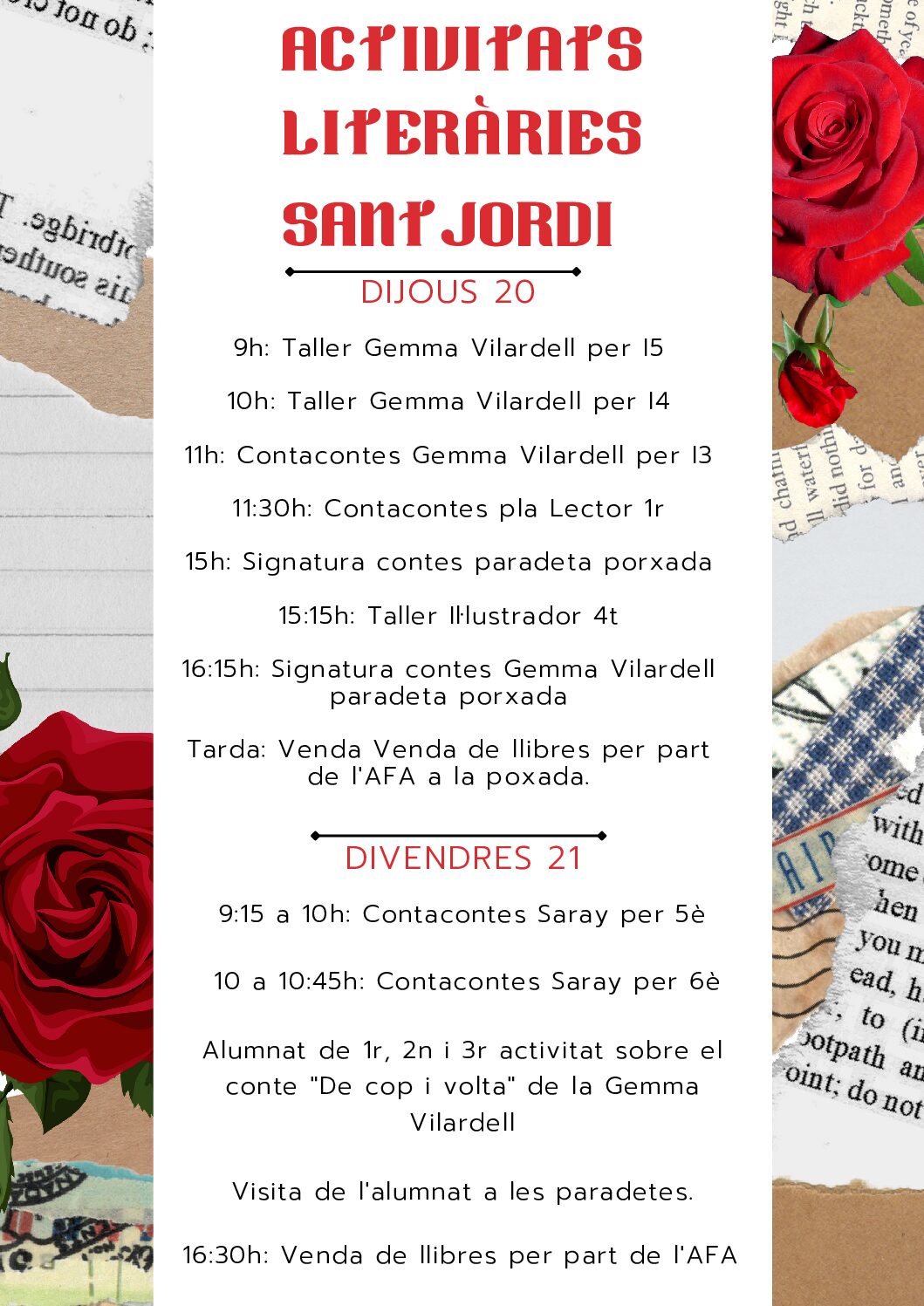 SANT JORDI – Escola Joan Abelló