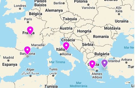 Mapa països participants