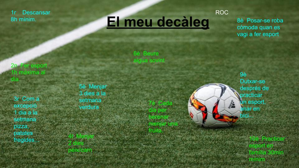 ROC MENA PUJAGUT - Decàleg hàbits saludables