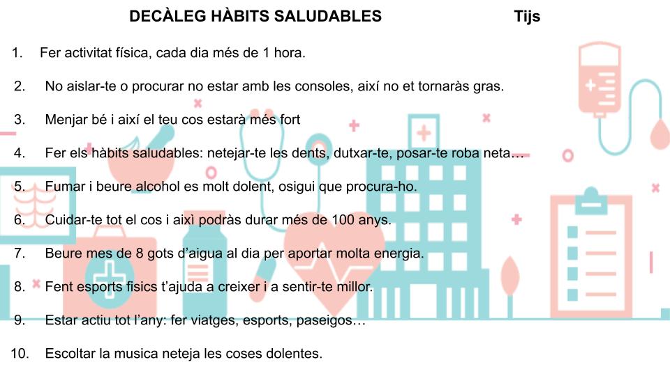 TIJS BRUGGEMAN - Decàleg hàbits saludables