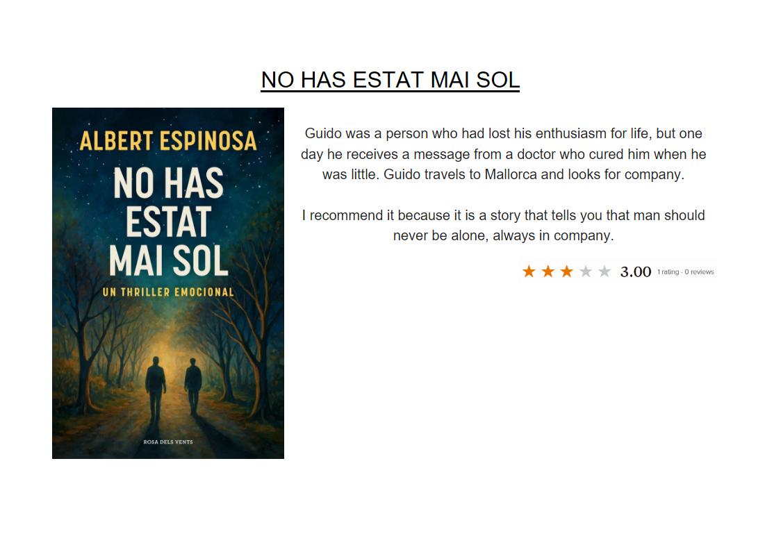 NO HAS ESTAT MAI SOL