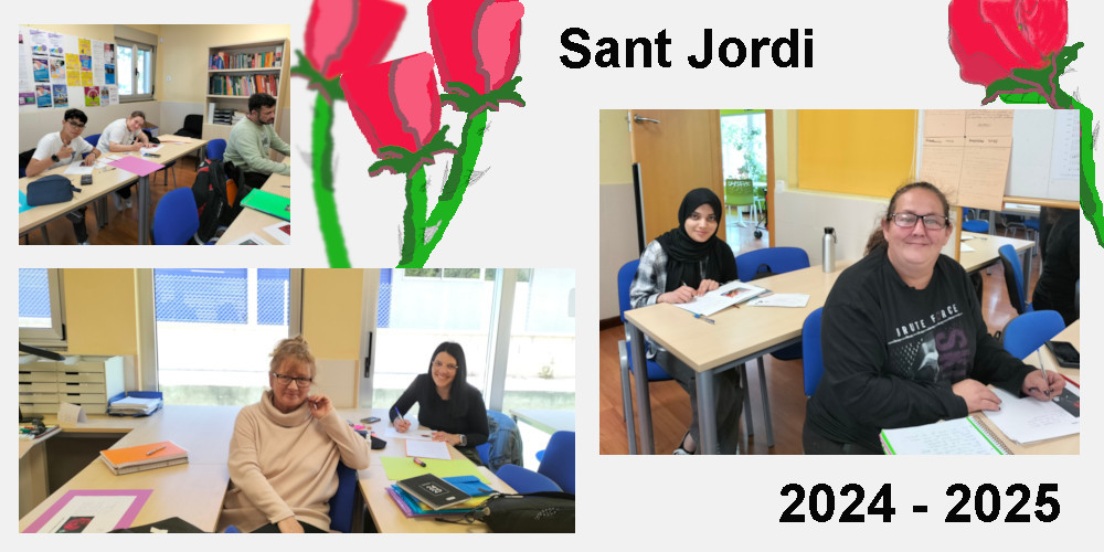 Fotos Alumnes CFGM i FI gaudint de l'experiència de la creació poètica.