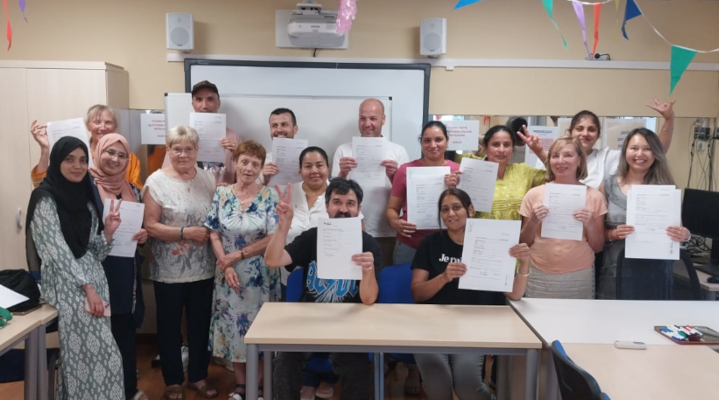 Grup d'alumnes de Formació Instrumental i Castellà A1 i A2
