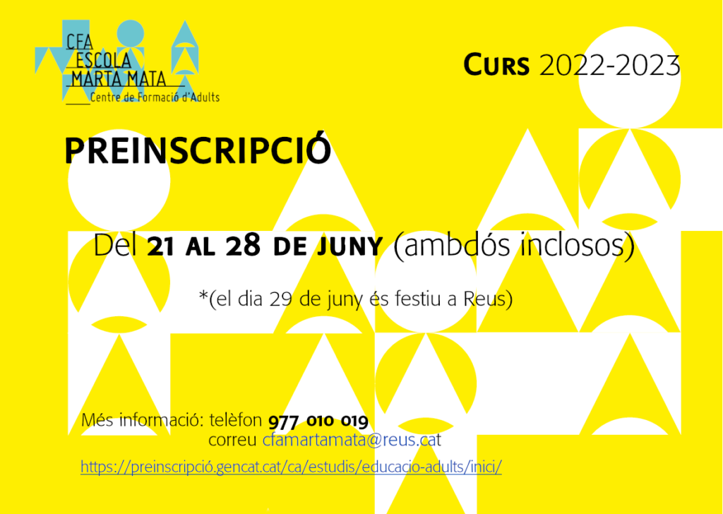 Preinscripció 2022-2023