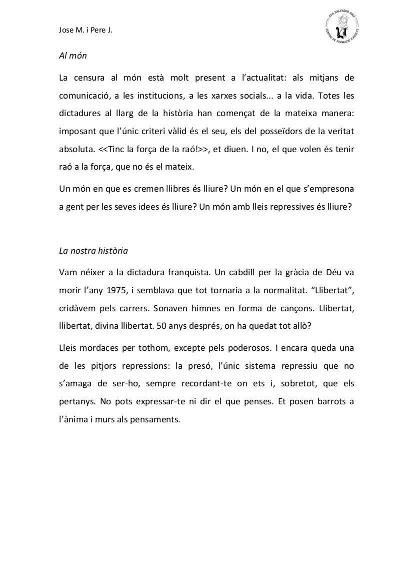 007 La nostra història ja estava escrita - Pere i Jose