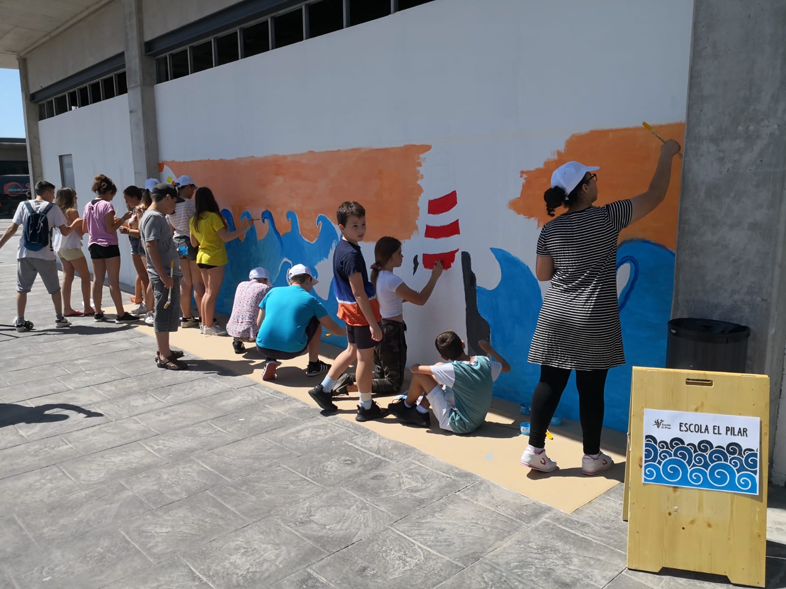 marina port premià pintant