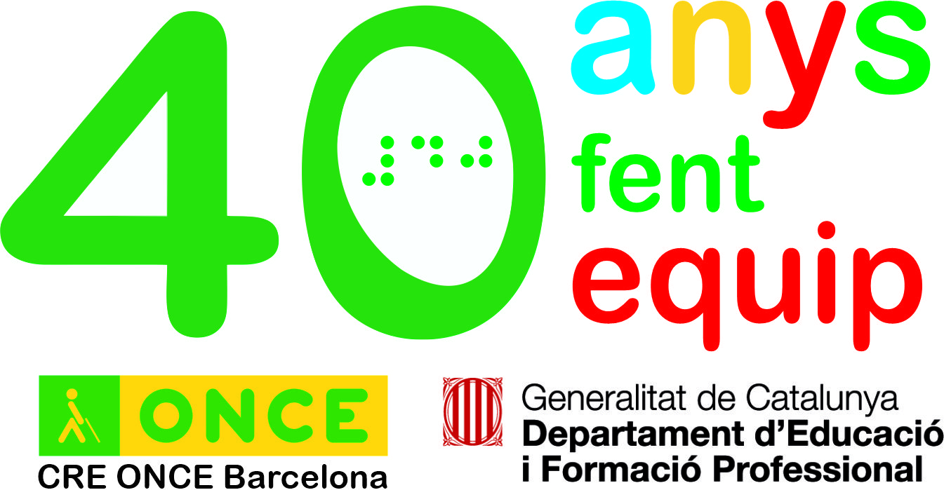 Logo 40 anys i logos ONCE - Departament
