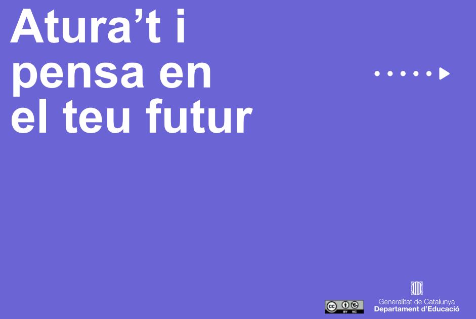 Portada Atura't i pensa en el teu futur