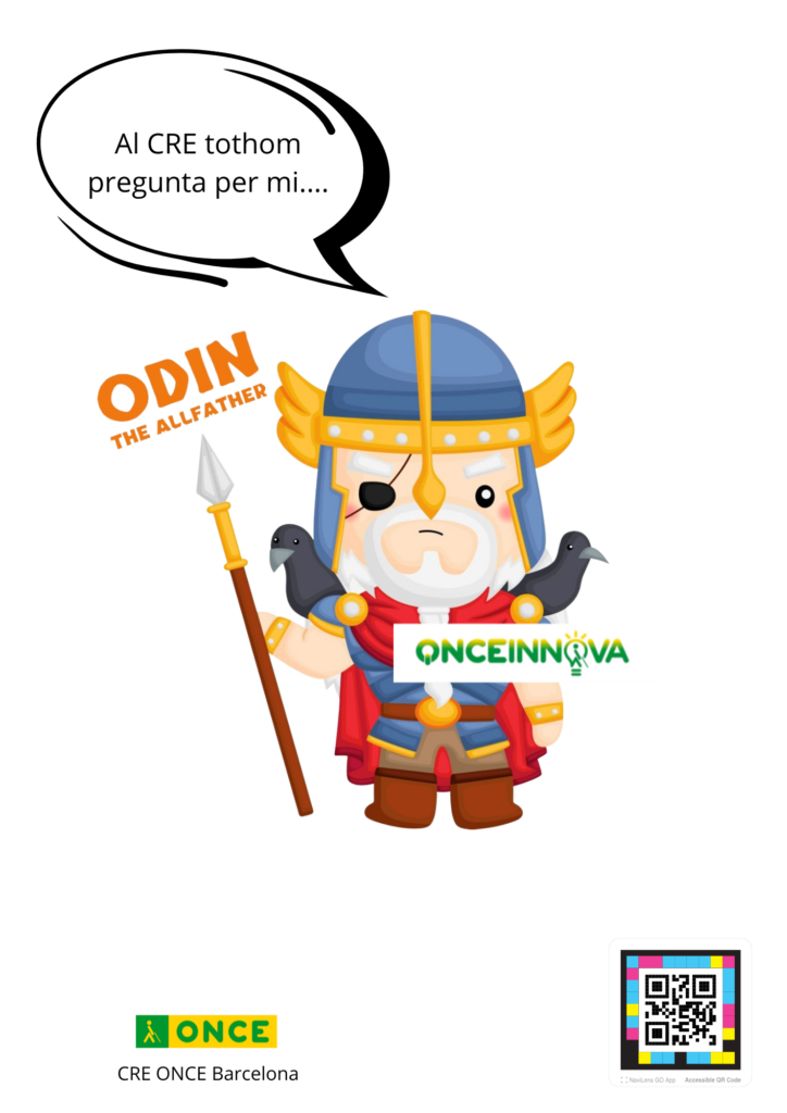 Imatge d'Odin amb els corbs que li fan d'ulls