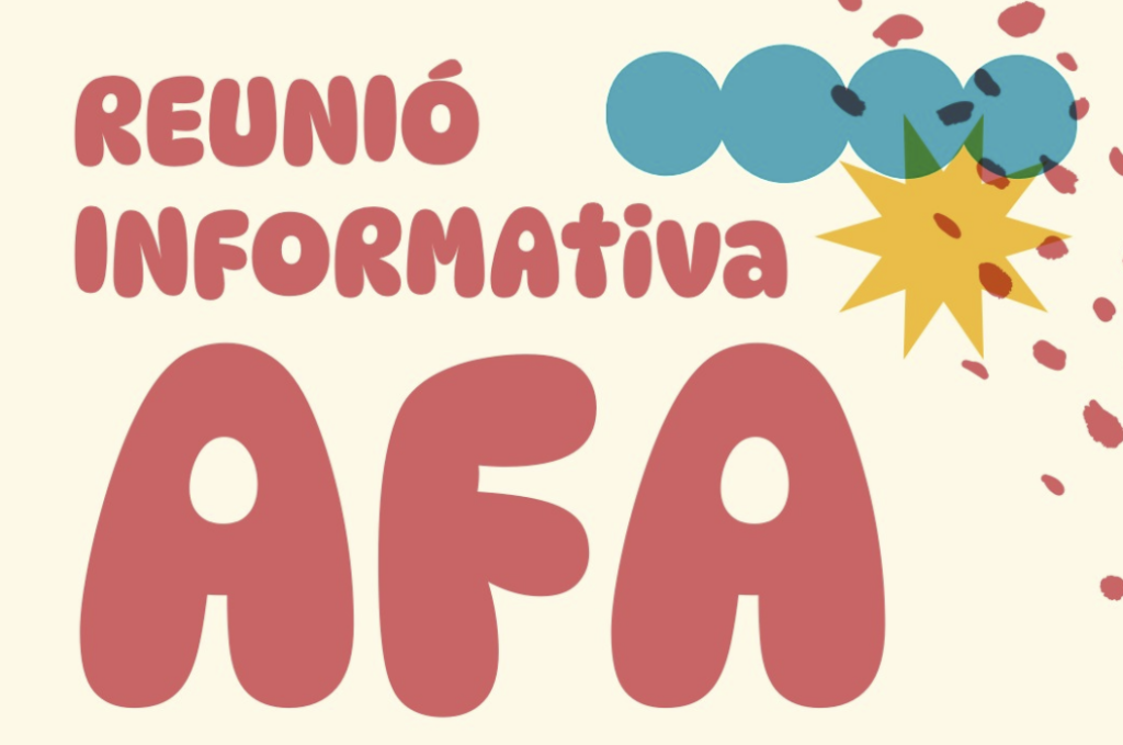 Reunió AFA curs 2025-26: Vine i participa! (dijous 20 de novembre, 16h)