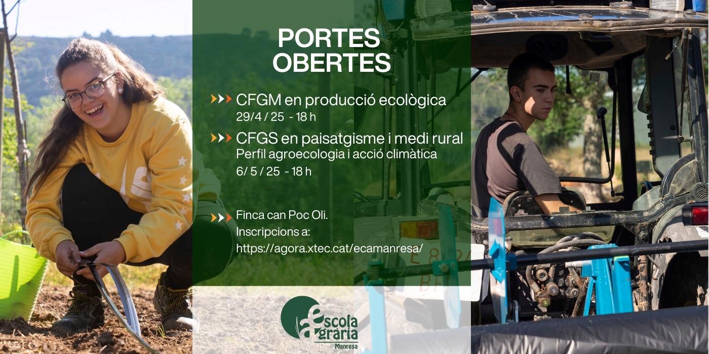 jornades portes obertes a l'Escola Agrària de Manresa 2025