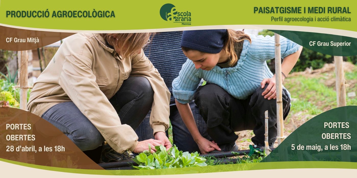 cartell jornada de portes obertes 2026 escola agrària de Manresa