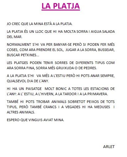 LA MINA ÉS A LA PLATJA -ARLET-