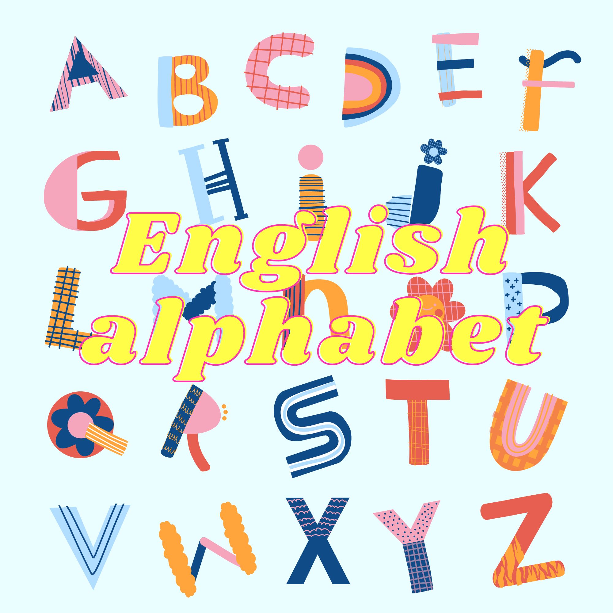 Colorful Playful Alphabet Letter Kids Canvas
