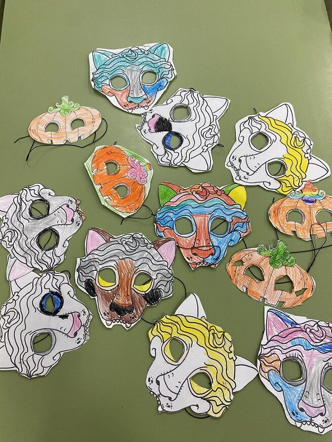 Halloween masks 1st grade