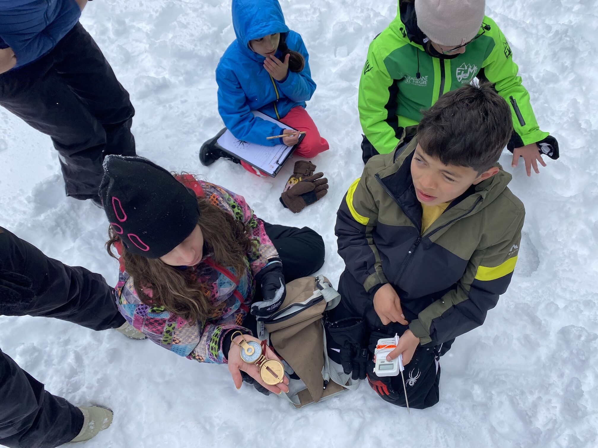 Alumnes prenent dades