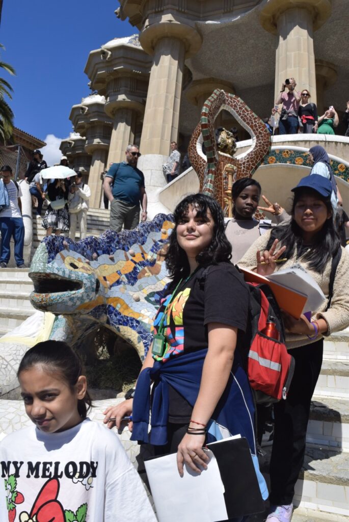 Grup d'alumnes al Park Güell