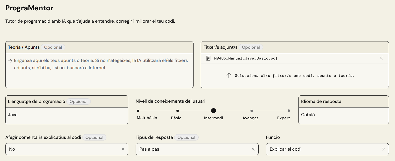 Fragment d'una de les aplicacions finalistes