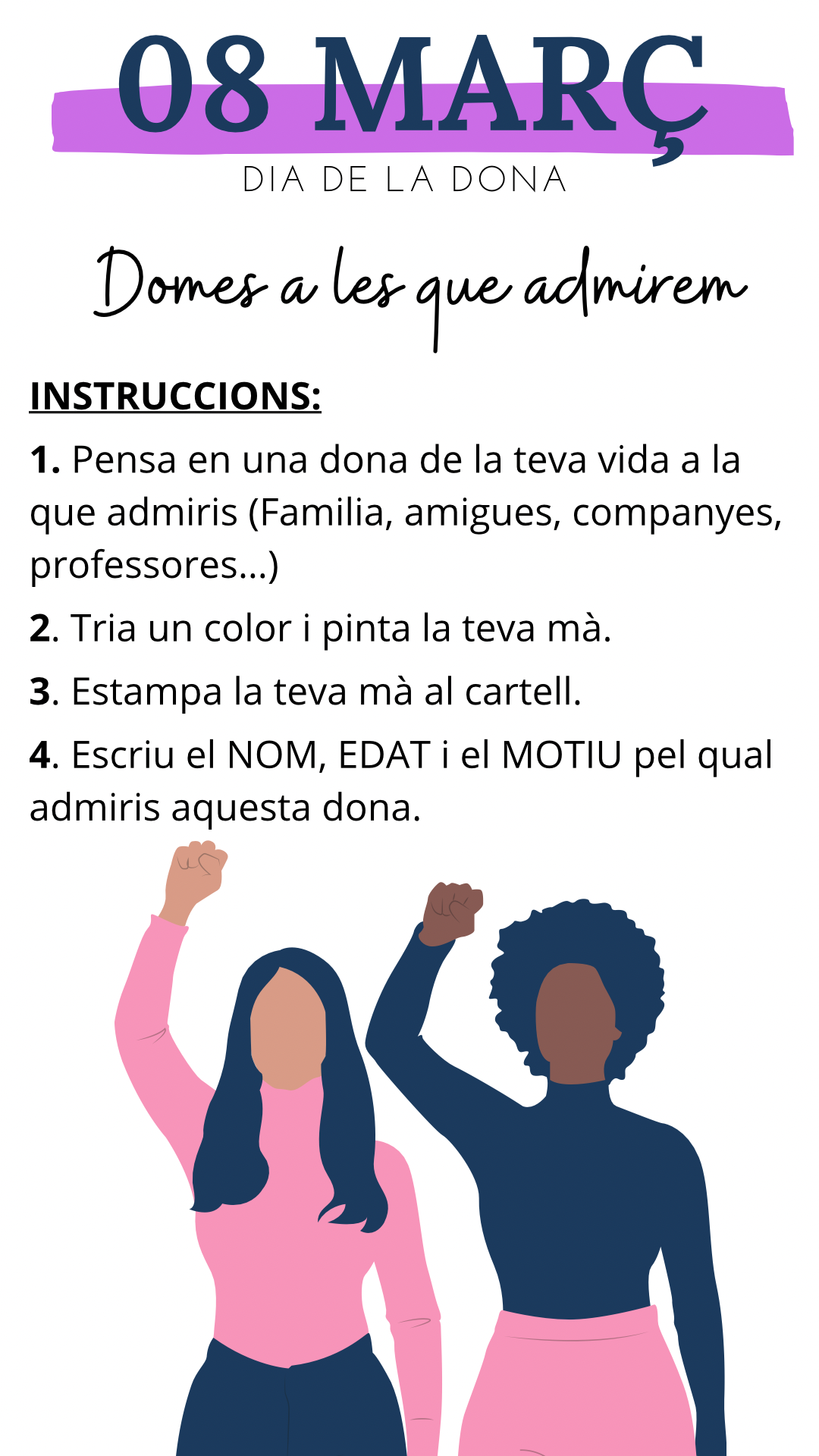 post 8 de marzo dia de la mujer juvenil morado