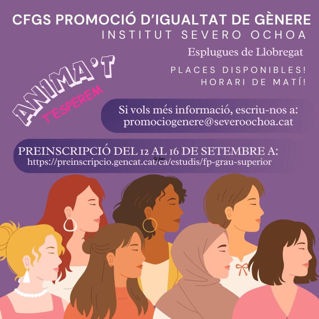 CICLE FORMATIU SUPERIOR DE PROMOCIÓ DE GÈNERE