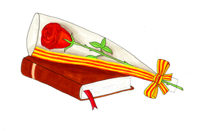 Il·lustració-Sant-Jordi-llibre-i-rosa-PNG