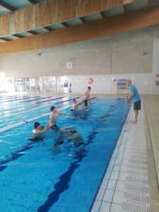Natació artística amb el grup de 1r d'EAS